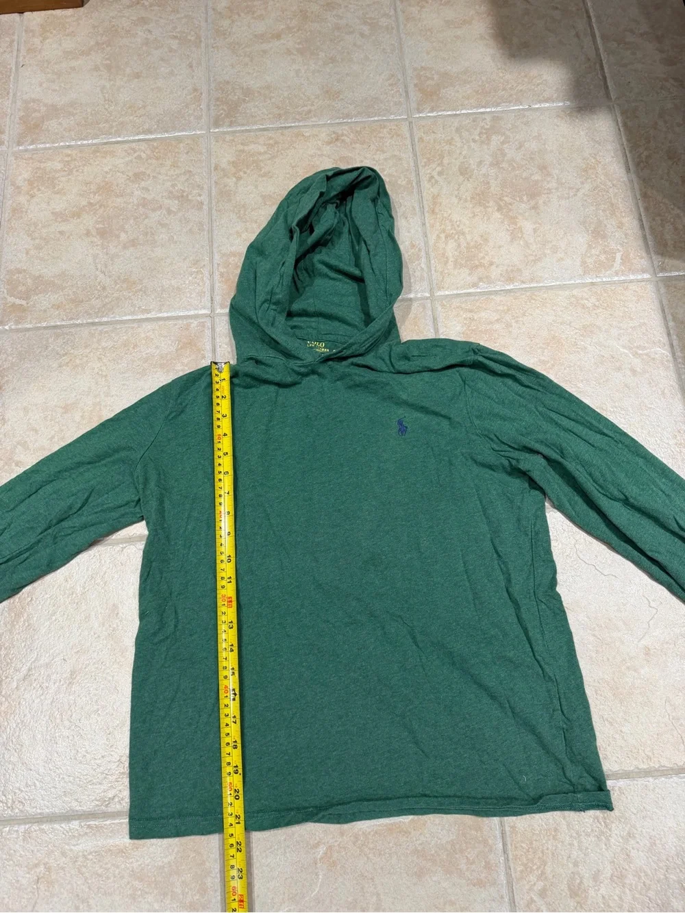 Polo Ralph Lauren Men's Green Heather Solid Jersey Hooded T-Shirt